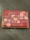 Vtg Mondaine Compact Book Style Leather Floral Dbl Vanity Rouge & Powder Box D2