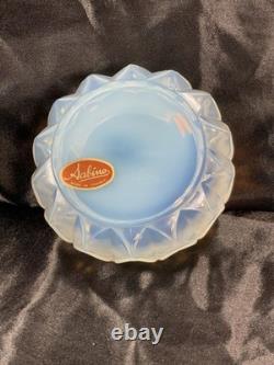 Vtg Sabino France Petalia Opalescent Glass Lidded Powder Box Jar Mint Signed Lab