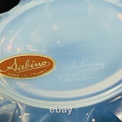 Vtg Sabino France Petalia Opalescent Glass Lidded Powder Box Jar Mint Signed Lab