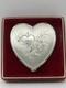 Vtg Sterling Silver La Mode Heart Compact WithPowder Puff &Mirror in Original Box