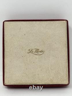 Vtg Sterling Silver La Mode Heart Compact WithPowder Puff &Mirror in Original Box
