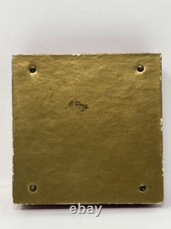 Vtg Sterling Silver La Mode Heart Compact WithPowder Puff &Mirror in Original Box