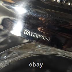 WATERFORD CANDY or POWDER BOX, Cut Lead Crystal & Silverplate, 4, IRELAND