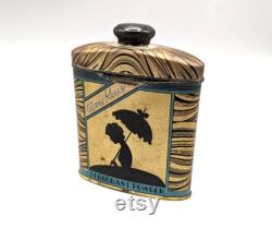 Watkins Perfume, Mary King Deodorant Powder, Rare Vintage Art Deco Lithograph Tin (1930's)