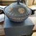 Wedgwood Jasperware Fluted POWDER CANDY TRINKET Box w Lid New free ship