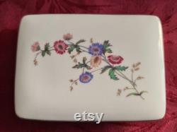 Wedgwood england devon sprays bone china trinket jewellery box