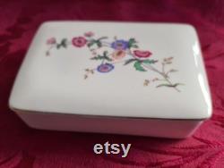 Wedgwood england devon sprays bone china trinket jewellery box