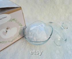 White Boxed Boudoir Set. Powder Puff and Glass Lidded Powder Dish. Gift for Her. Pamper Gift. Boxed.
