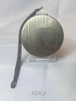 Wightman & Hough Writslet Compact Art Deco Round Mirrored Pressed Powder Box