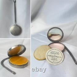 Wightman & Hough Writslet Compact Art Deco Round Mirrored Pressed Powder Box