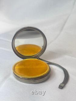 Wightman & Hough Writslet Compact Art Deco Round Mirrored Pressed Powder Box