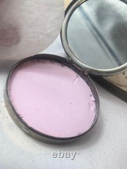Wightman & Hough Writslet Compact Art Deco Round Mirrored Pressed Powder Box