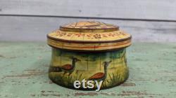 Wooden artware tobacco powder box Wooden round shape box Decorative box Indian art Indian handicrafts Handmade hand painted 31932