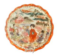 vintage '40s Japanese Geisha lidded boudoir powder pot