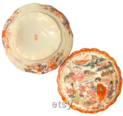 vintage '40s Japanese Geisha lidded boudoir powder pot