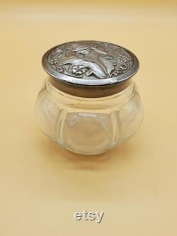 vintage Avon lady face lid powder jar