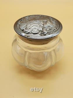 vintage Avon lady face lid powder jar