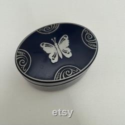 vintage Lucretia Vanderbilt butterfly powder box