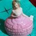 vintage petite porcelain lady powder box germany